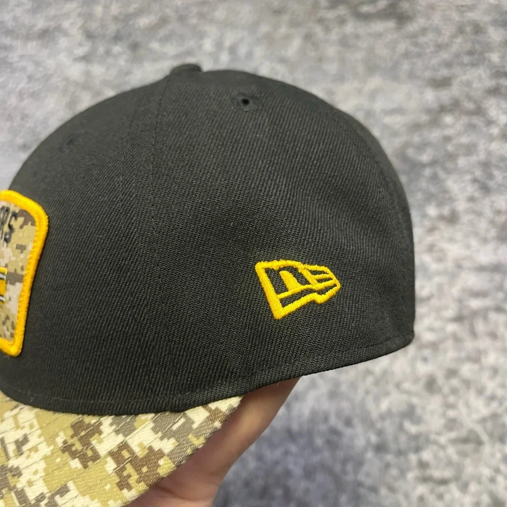 New‎ Era 59Fifty Pittsburgh Steelers Hat Fitted Size 7 3/8 NFL Camo Black